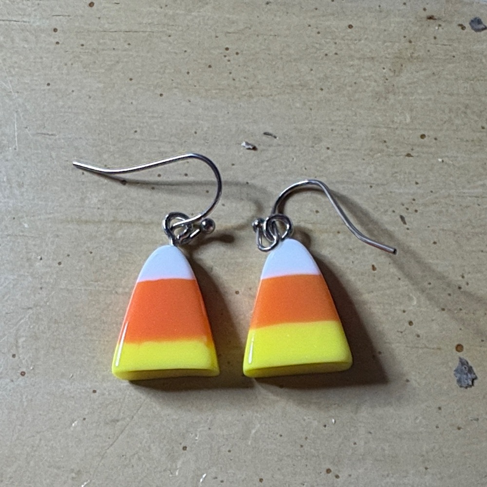 Candy Corn Dangle Earrings